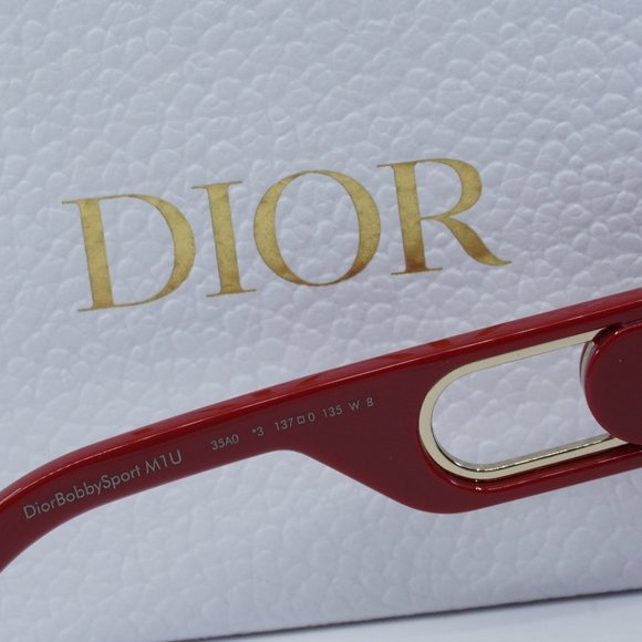 FINAL PRICE NEW DIOR DIORBOBBYSPORT M1U 35A0 RED GREY SUNGLASSES - Picture 6 of 9